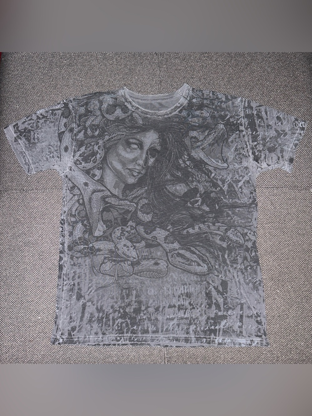 Rare Affliction Signature Series Kari Barba All Over Print Grunge Art T Shirt XL